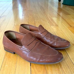 Aldo Men’s Genuine Leather Loafers in Brown